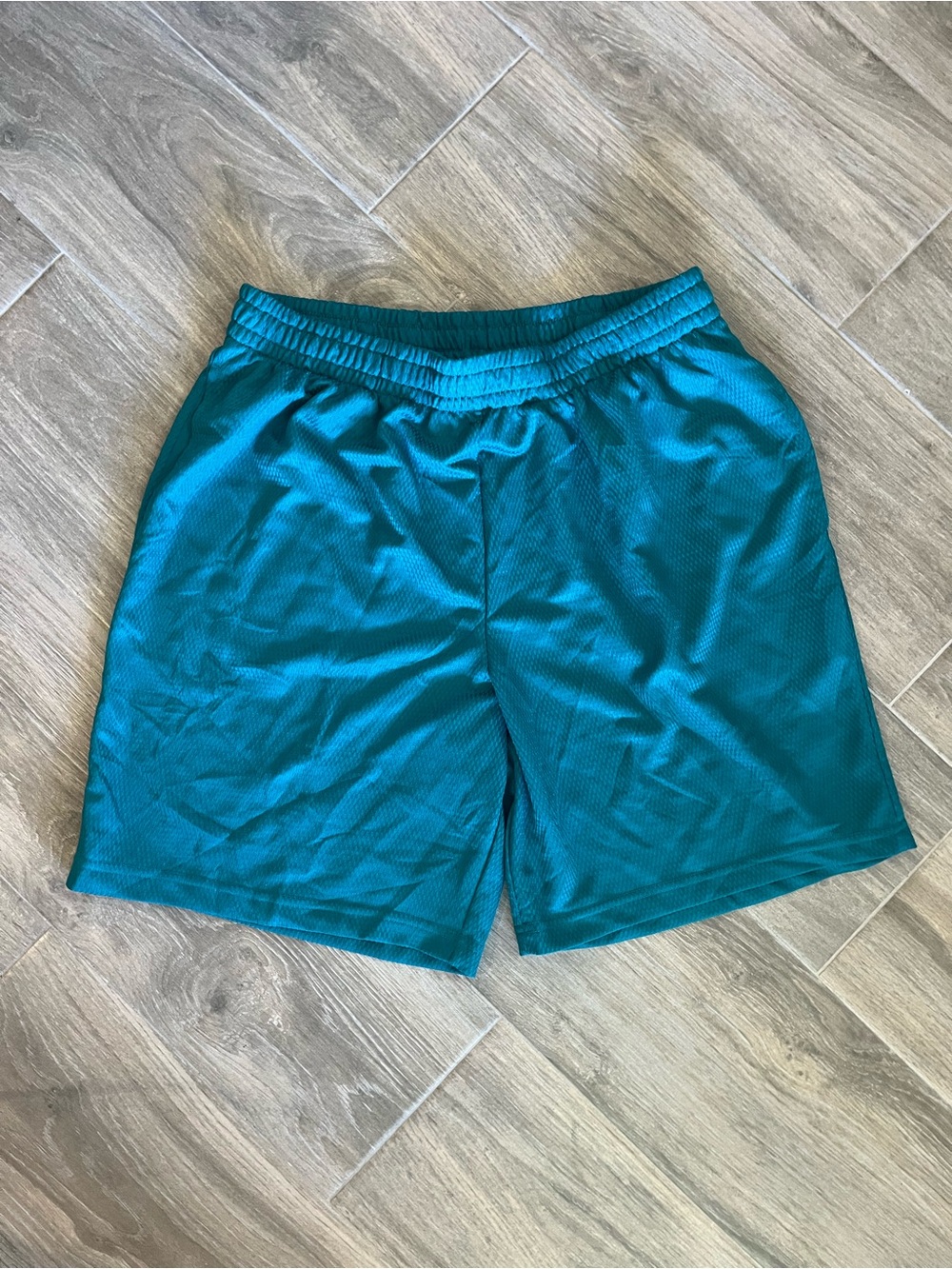 Athletic Works Men's Teal Performance Mesh Shorts